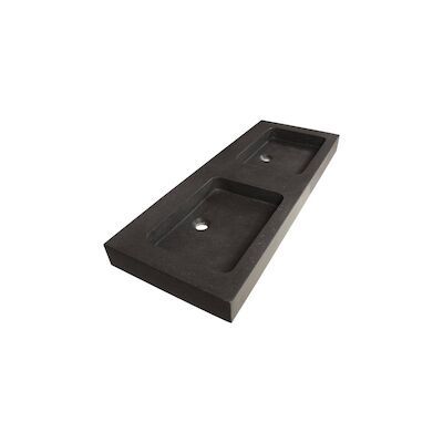 Wastafelblad Exclusive Line Black Spirit 120-2 Natuursteen 2 kraangaten