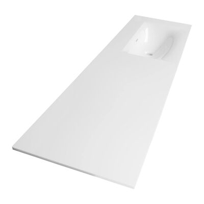 Wastafelblad Exclusive Line Furiosa Glanzend 160-2 Rechts 1 Kraangat
