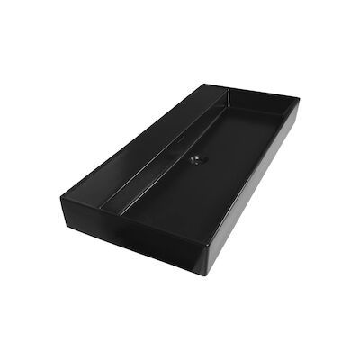 Wastafelblad Legend 100 1 Kraangat Mat Zwart