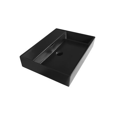 Wastafelblad Legend 60 1 Kraangat Mat Zwart