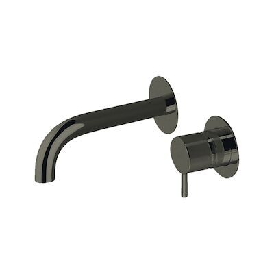 Wastafelkraan Afbouwdeel Salenzi Giro Gegalvaniseerd Messing Zwart Chroom OUTLET