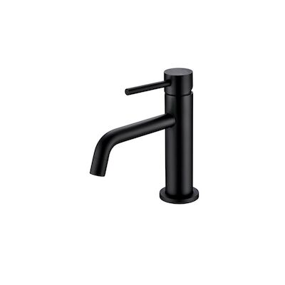 Wastafelkraan Go by van Marcke Cocoon Black met Click Waste Mat Zwart