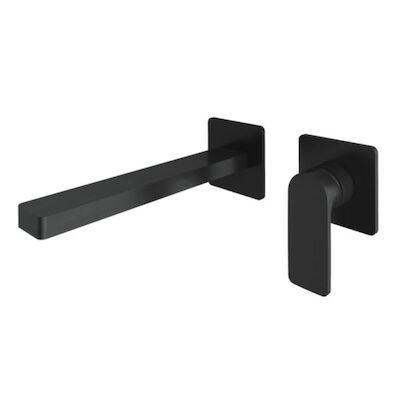 Wastafelkraan Hotbath Gal Inbouw Mengkraan 18 cm Geborsteld Gunmetal PVD Excl. Inbouwdeel