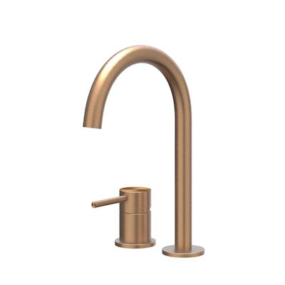 Wastafelkraan IVY Concord Coldstart 2-gats RVS316 Geborsteld Mat Koper PVD