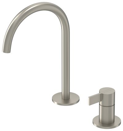 Wastafelkraan IVY Pact Coldstart 2-gats Geborsteld Nickel PVD