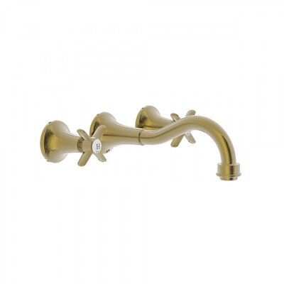 Wastafelkraan Tres Clasic Color Inbouw 3-gats Brons