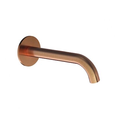 Wastafelkraan Uitloop Hotbath Cobber Rond 15 cm Geborsteld Koper Living Colours