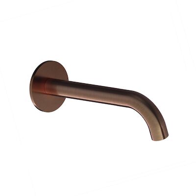 Wastafelkraan Uitloop Hotbath Cobber Rond 15 cm Geborsteld Koper PVD