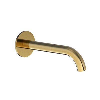 Wastafelkraan Uitloop Hotbath Cobber Rond 15 cm Geborsteld Messing Living Colours