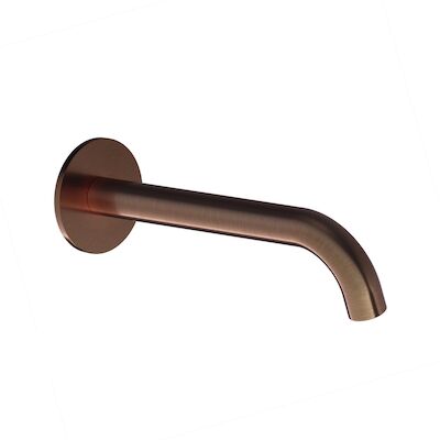 Wastafelkraan Uitloop Hotbath Cobber Rond 18 cm Geborsteld Koper PVD