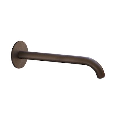 Wastafelkraan Uitloop Hotbath Cobber Rond 25 cm Verouderd Messing Living Colours