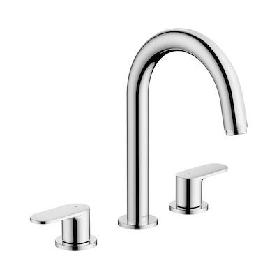 Wastafelmengkraan 3-gats HansGrohe Vernis Blend Met Trekwaste Chroom