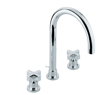 Wastafelmengkraan Cisal Barcelona 3-gats BA0010602A RVS Look
