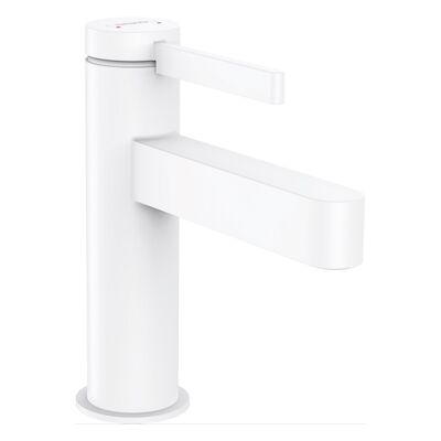Wastafelmengkraan Finoris HansGrohe Eengreeps 100 met Push-Open Afvoer Mat Wit