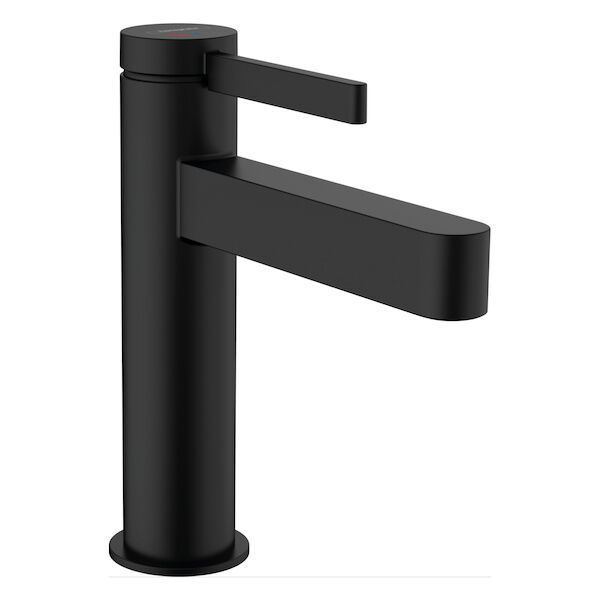 Wastafelmengkraan Finoris HansGrohe Eengreeps 110 CoolStart met PushOpen Waste Mat Zwart
