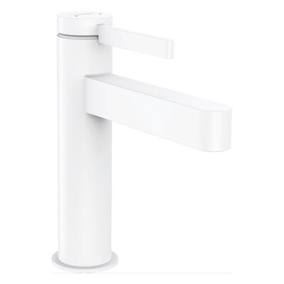 Wastafelmengkraan Finoris HansGrohe Eengreeps 110 met Pop-up trekwaste Mat Wit