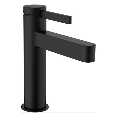 Wastafelmengkraan Finoris HansGrohe Eengreeps 110 met PushOpen Waste Mat Zwart