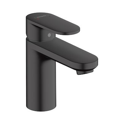 Wastafelmengkraan HansGrohe Vernis Blend 100 Eengreeps CoolStart Met Trekwaste Mat Zwart