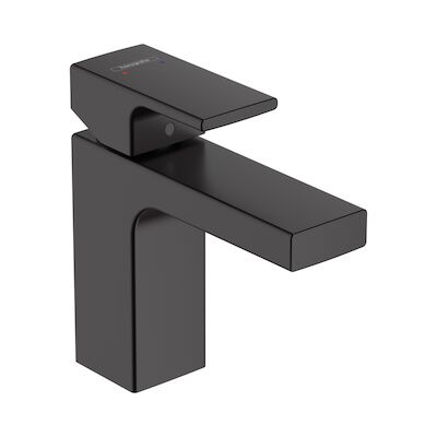 Wastafelmengkraan HansGrohe Vernis Shape Eengreeps 100 Zonder Afvoer Mat Zwart