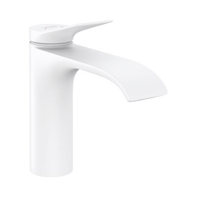 Wastafelmengkraan HansGrohe Vivenis Eengreeps 110 Met Trekwaste Mat Wit