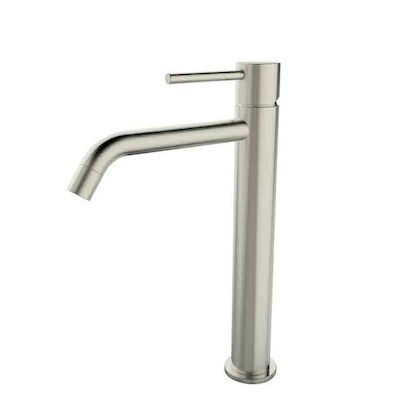 Wastafelmengkraan Hoog Wiesbaden Style XL Uitloop 19.5 cm 1-hendel Geborsteld Staal