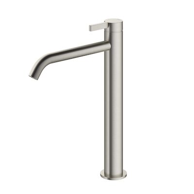 Wastafelmengkraan Hotbath Ace 1-Hendel Gebogen 28 cm Geborsteld Nikkel