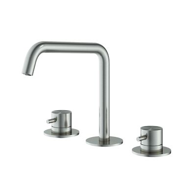 Wastafelmengkraan Hotbath Archie 3 Gats Zonder Waste RVS316