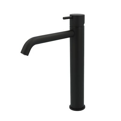 Wastafelmengkraan Hotbath Cobber 1-hendel Gebogen 28.6 cm Mat Zwart