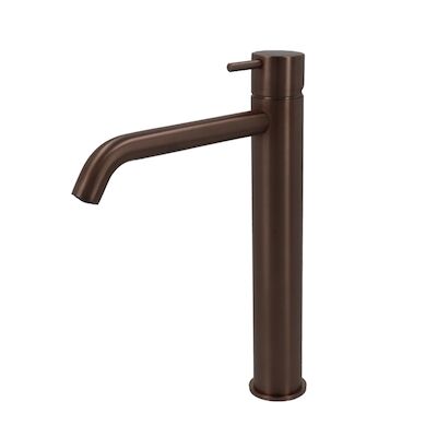 Wastafelmengkraan Hotbath Cobber 1-hendel Gebogen 28.6 cm Verouderd Messing Living Colours