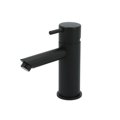 Wastafelmengkraan Hotbath Cobber 1-hendel Recht 14.3 cm Mat Zwart