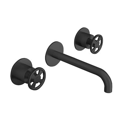 Wastafelmengkraan Hotbath Cobber @Work Inbouw 18 cm 3 Gats Mat Zwart (excl. inbouwdeel)