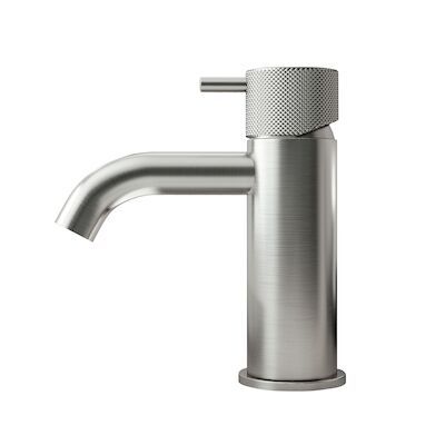 Wastafelmengkraan Hotbath Cobber X 14.3 cm Geborsteld Nikkel