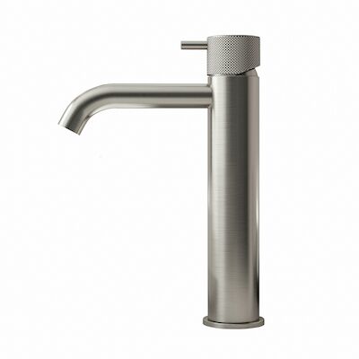 Wastafelmengkraan Hotbath Cobber X 21.6 cm Geborsteld Nikkel