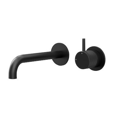 Wastafelmengkraan Hotbath Cobber X Inbouw 18 cm Mat Zwart
