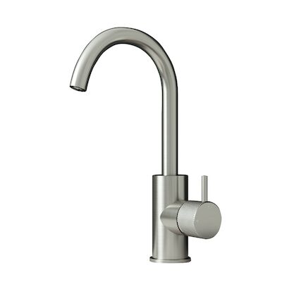 Wastafelmengkraan Hotbath Cobber X Met Draaibare Uitloop 27.8 cm Geborsteld Nikkel