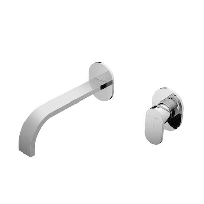 Wastafelmengkraan Hotbath Friendo 3+3 Inbouwsysteem 1-hendel Cascade Uitloop 19 cm Chroom