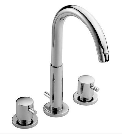 Wastafelmengkraan Huber Kiruna 3-gats 264KRH01CR Chroom