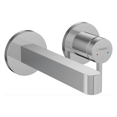 Wastafelmengkraan Inbouw Finoris HansGrohe 2-gats 168 MM Voorsprong Met Afvoerplug Chroom