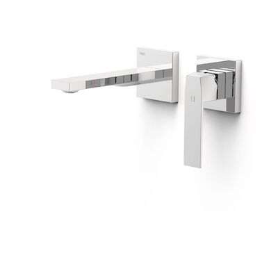 Wastafelmengkraan Inbouw Tres Slim Exclusive 2 Delen Rechte Uitloop en Hendel Chroom