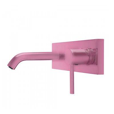 Wastafelmengkraan Inbouw Tres Study Colors 1-Hendel Uitloop Recht 14 cm Rond Fuchsia