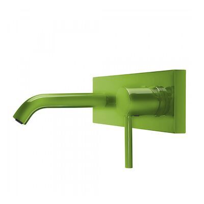 Wastafelmengkraan Inbouw Tres Study Colors 1-Hendel Uitloop Recht 14 cm Rond Groen