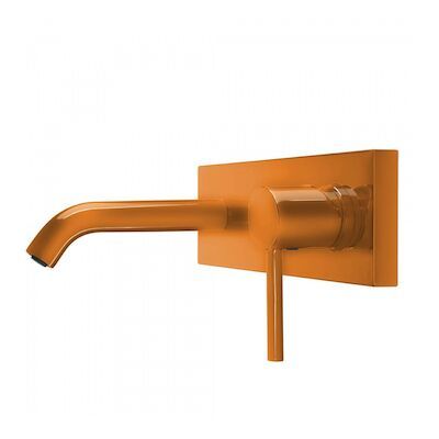 Wastafelmengkraan Inbouw Tres Study Colors 1-Hendel Uitloop Recht 14 cm Rond Oranje