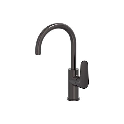Wastafelmengkraan MAY Forma Opbouw met Draaibare Uitloop Geborsteld Carbon Black PVD