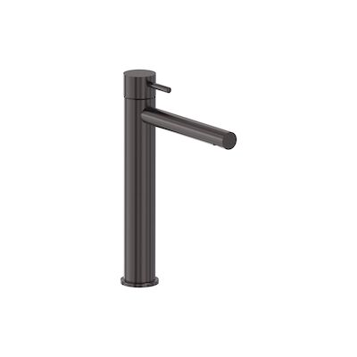 Wastafelmengkraan MAY Stilo Opbouw Model L Geborsteld Carbon Black PVD