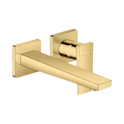 Wastafelmengkraan Metropol HansGrohe Afdekset Uitloop 22.5 cm en Afvoerplug Gepolijst Goud