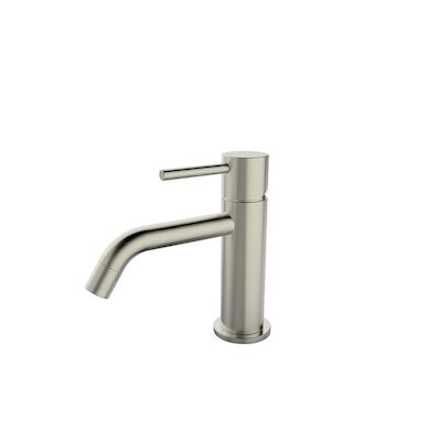Wastafelmengkraan Opbouw BWS Uitloop 6.5 cm 1-hendel Geborsteld Staal