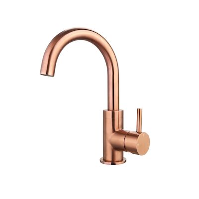 Wastafelmengkraan Sanilux Largo Opbouw 12.8×24.4 cm Brons Geborsteld