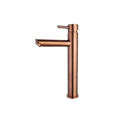 Wastafelmengkraan Sanilux Opbouw Hoog 12.5×29.6 cm Brons Geborstel