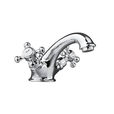 Wastafelmengkraan Sapho Antea 2-knop Uitloop 6.5 cm Chroom (incl. trekwaste)
