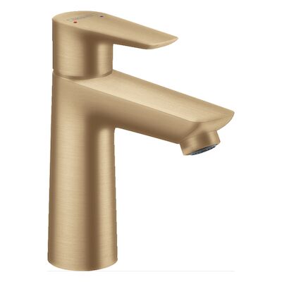 Wastafelmengkraan Talis E HansGrohe 110 Eengreeps Zonder Afvoer Geborsteld Brons